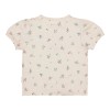 Beige blouse met bloemetjes - Blouse short sleeves fairy bloom